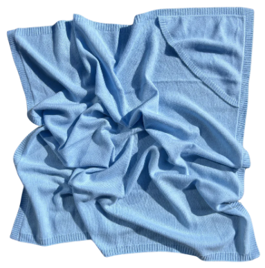 Blå Babyblanket till present babyshower