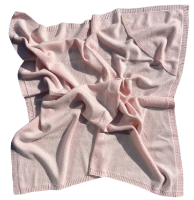 Rosa Baby blanket för flicka som present till babyshower