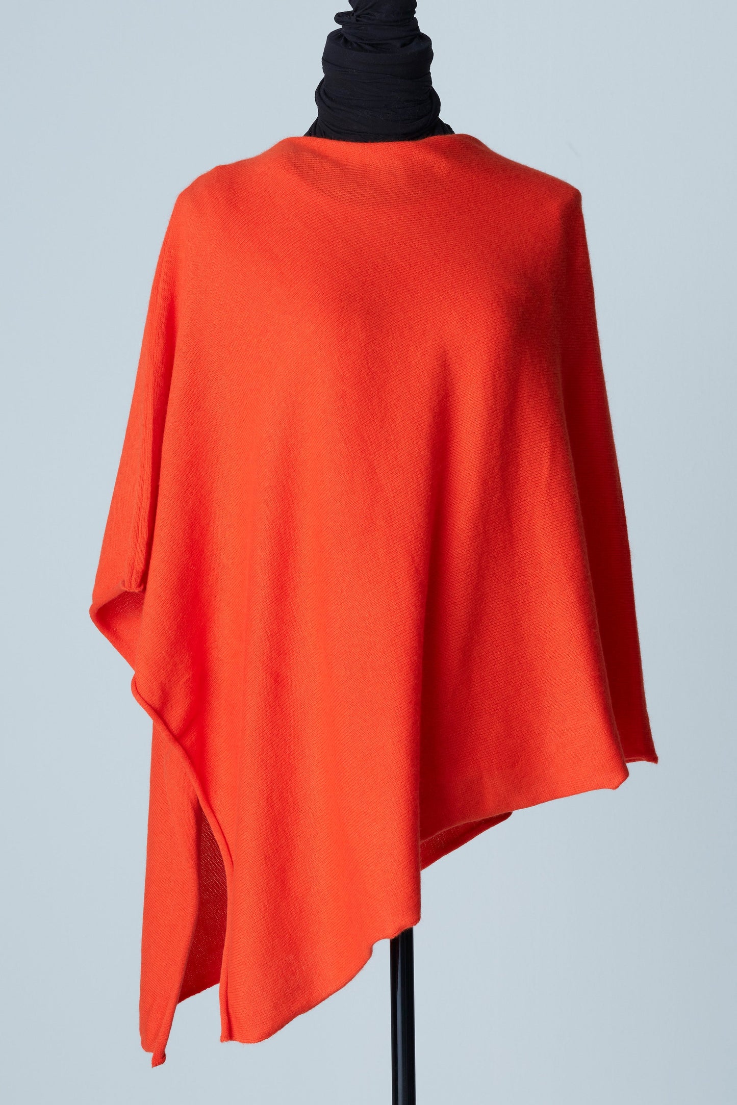 orange Poncho Cashmere