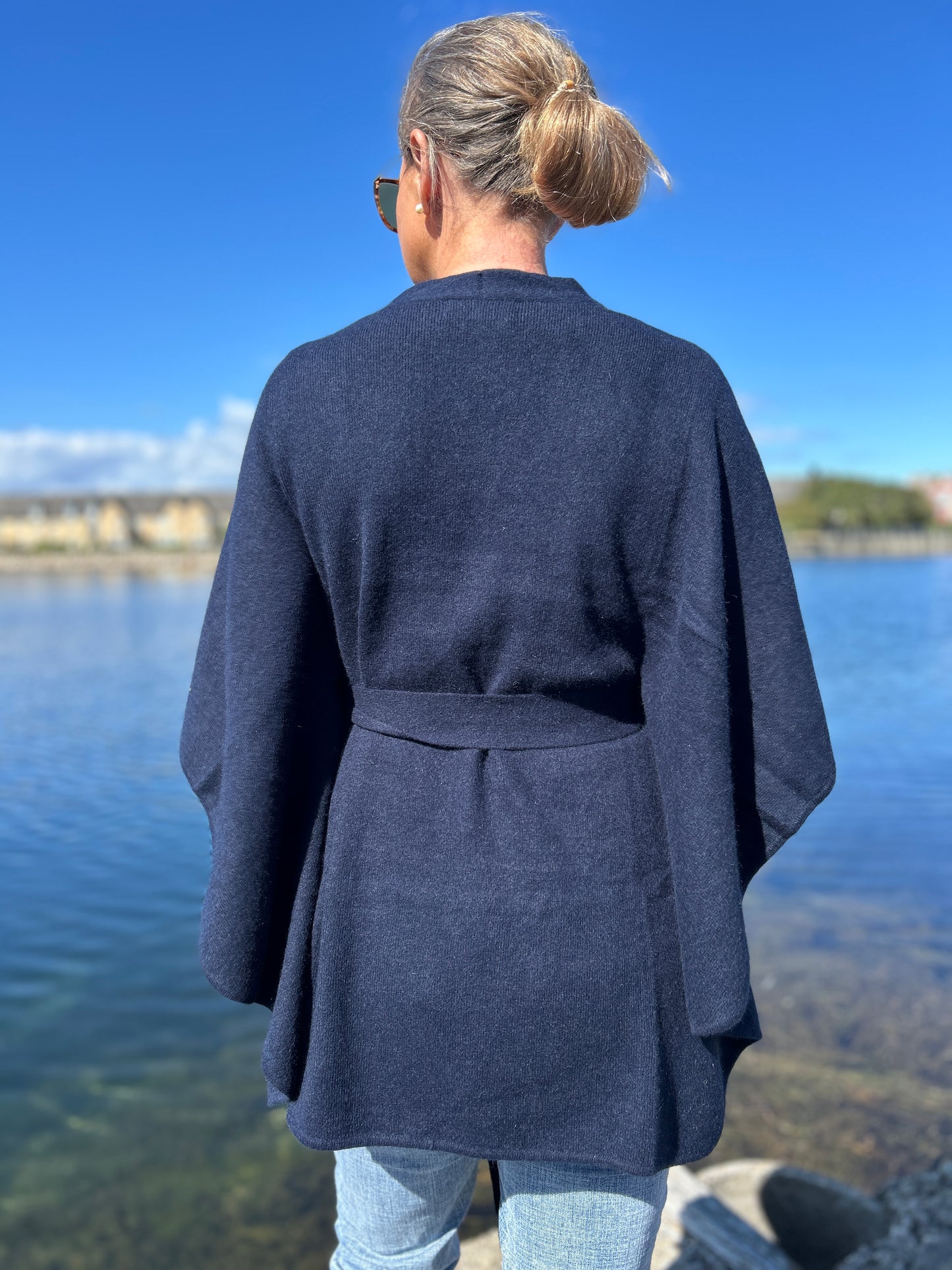 Poncho Cardigan med knytband - Lissy