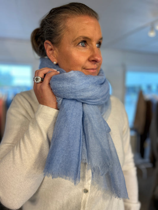 Tunn Scarf dam Ljusblå