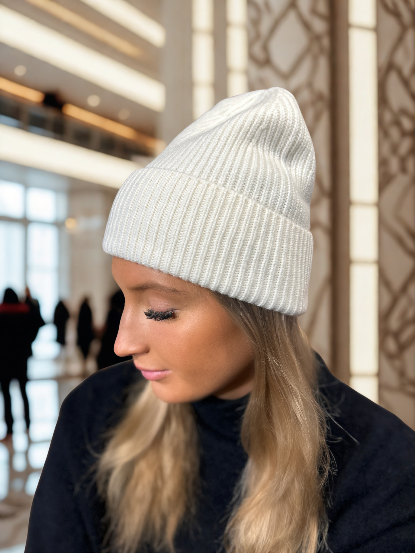 Nyhet! Kashmir Mössa - Ribbad