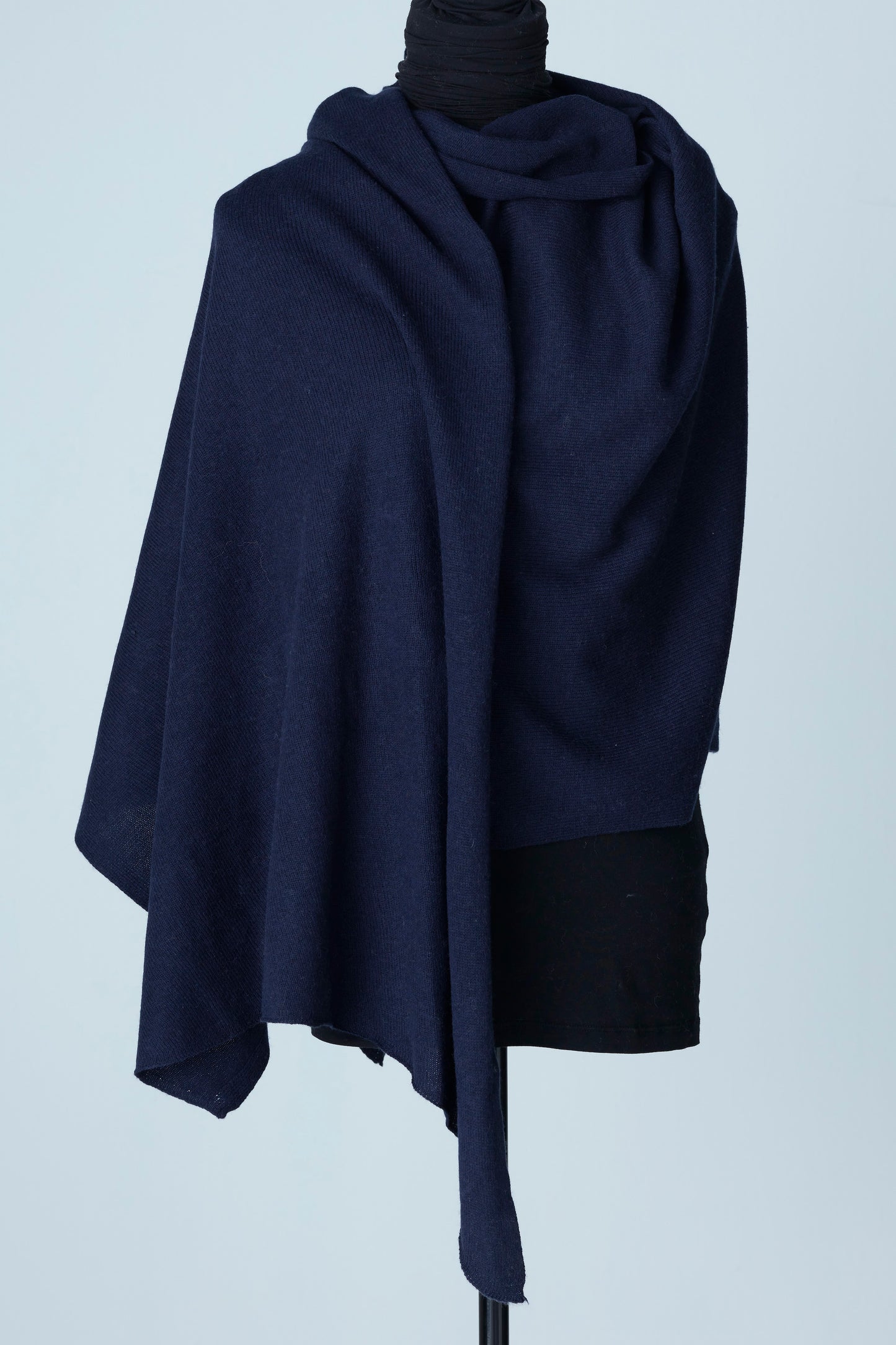 Dark Blue Classic big Scarf Cashmere