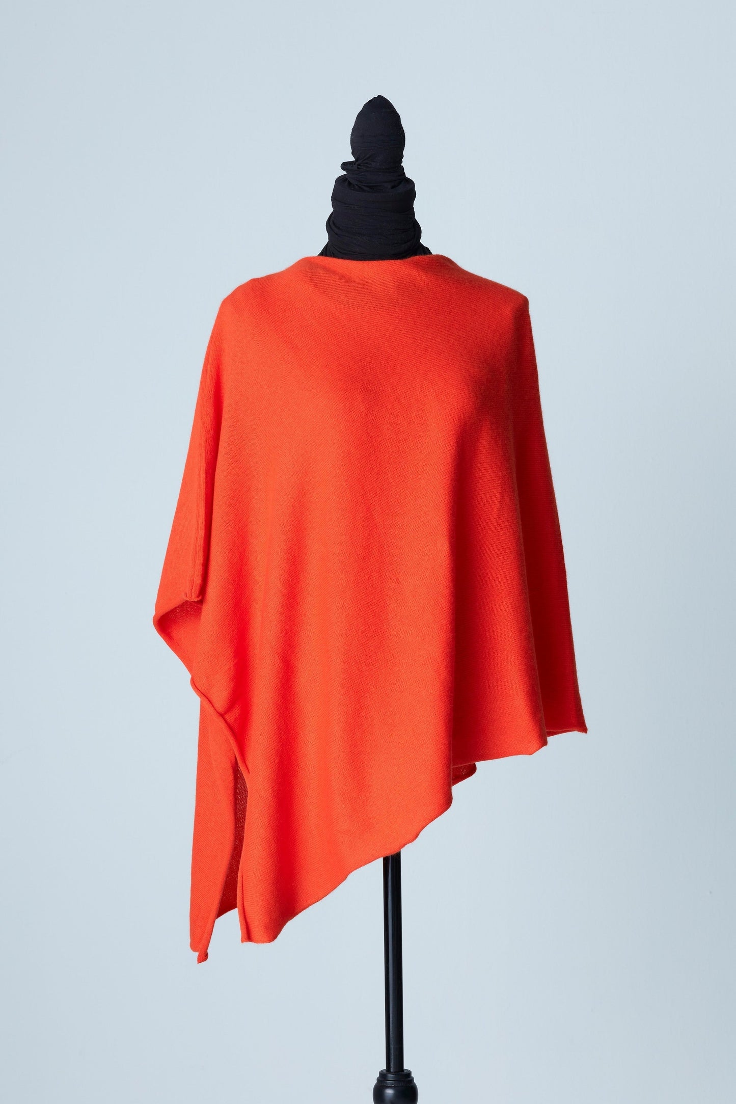 orange Poncho Cashmere