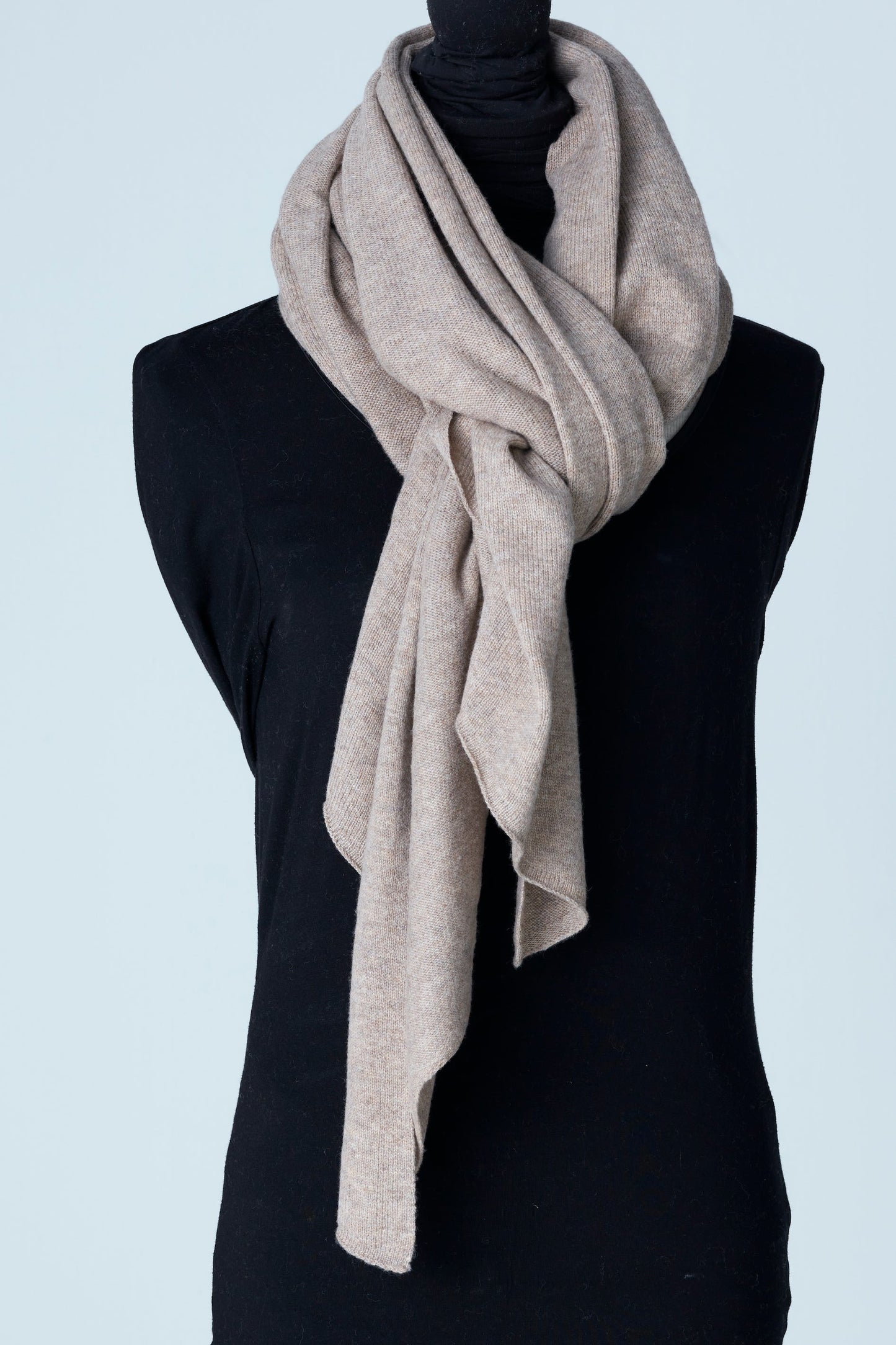 Beige Classic big Scarf Cashmere