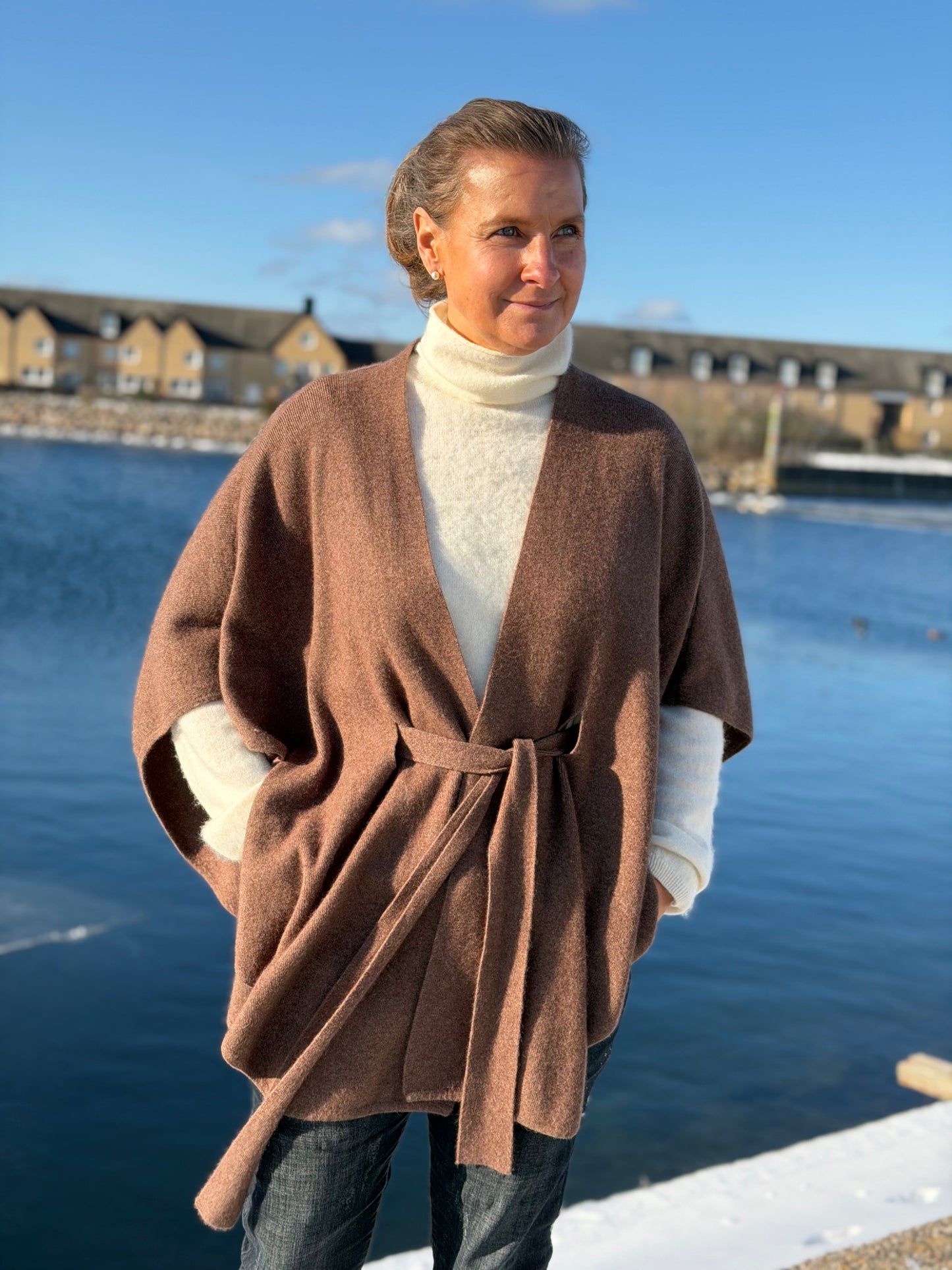 Poncho Cardigan med knytband - Lissy