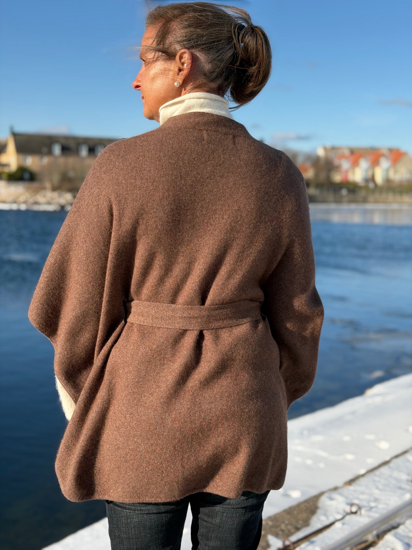 Poncho Cardigan med knytband - Lissy