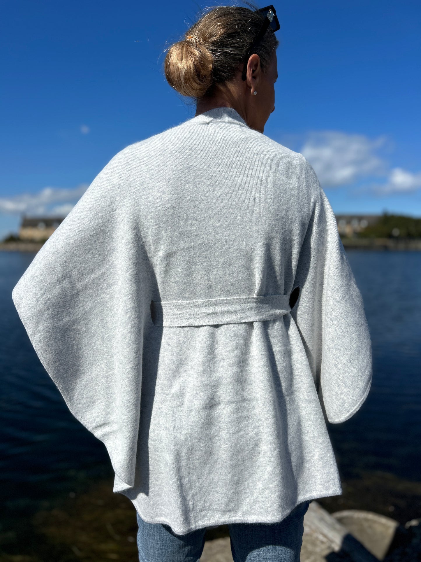 Poncho Cardigan med knytband - Lissy