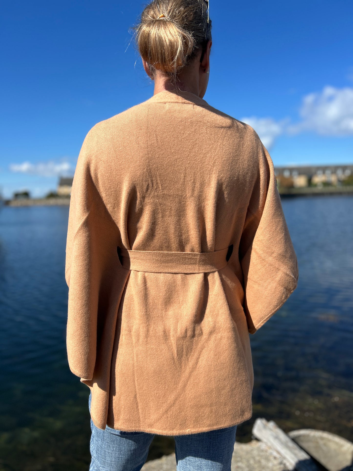 Poncho Cardigan med knytband - Lissy