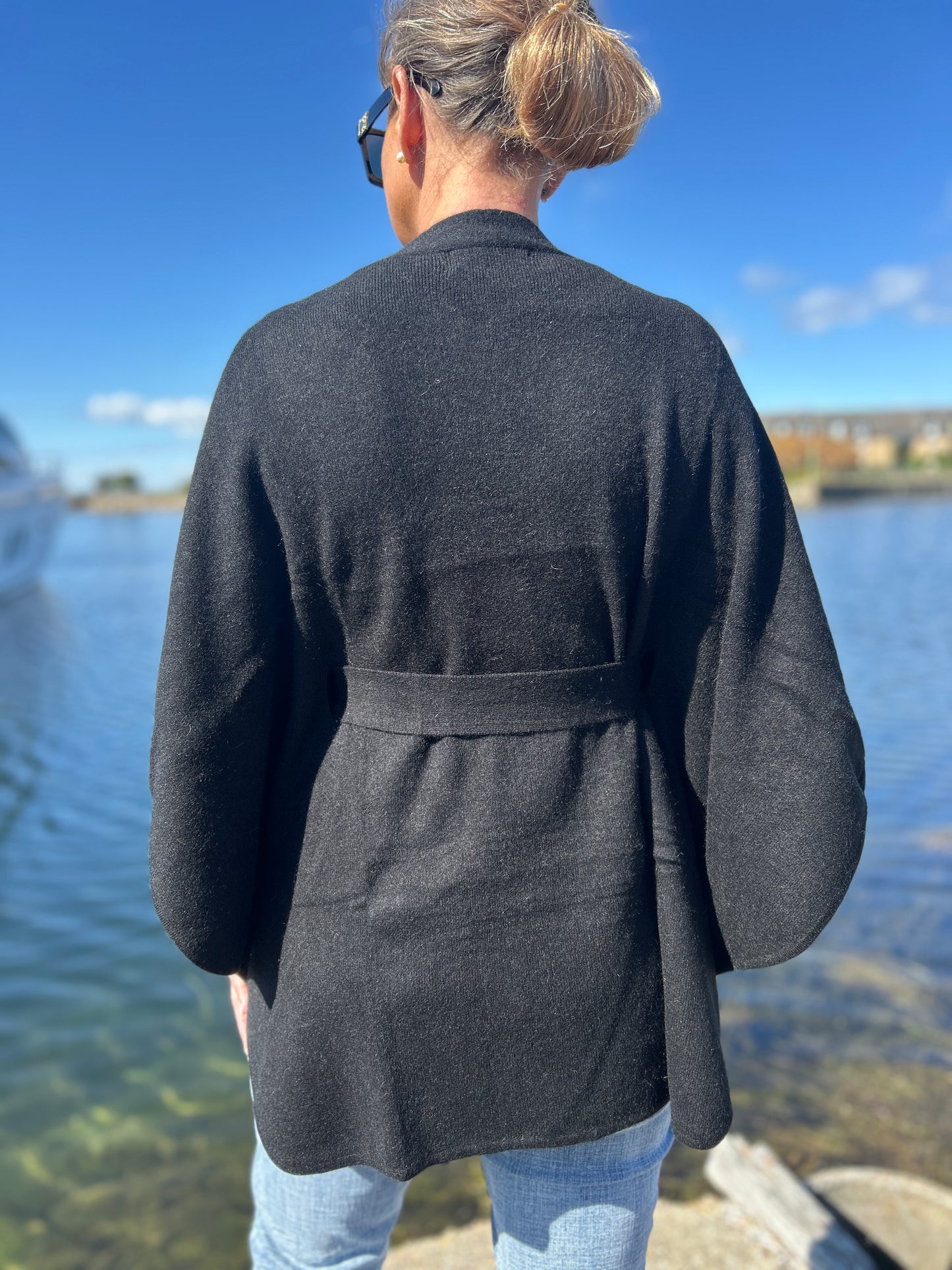 Poncho Cardigan med knytband - Lissy