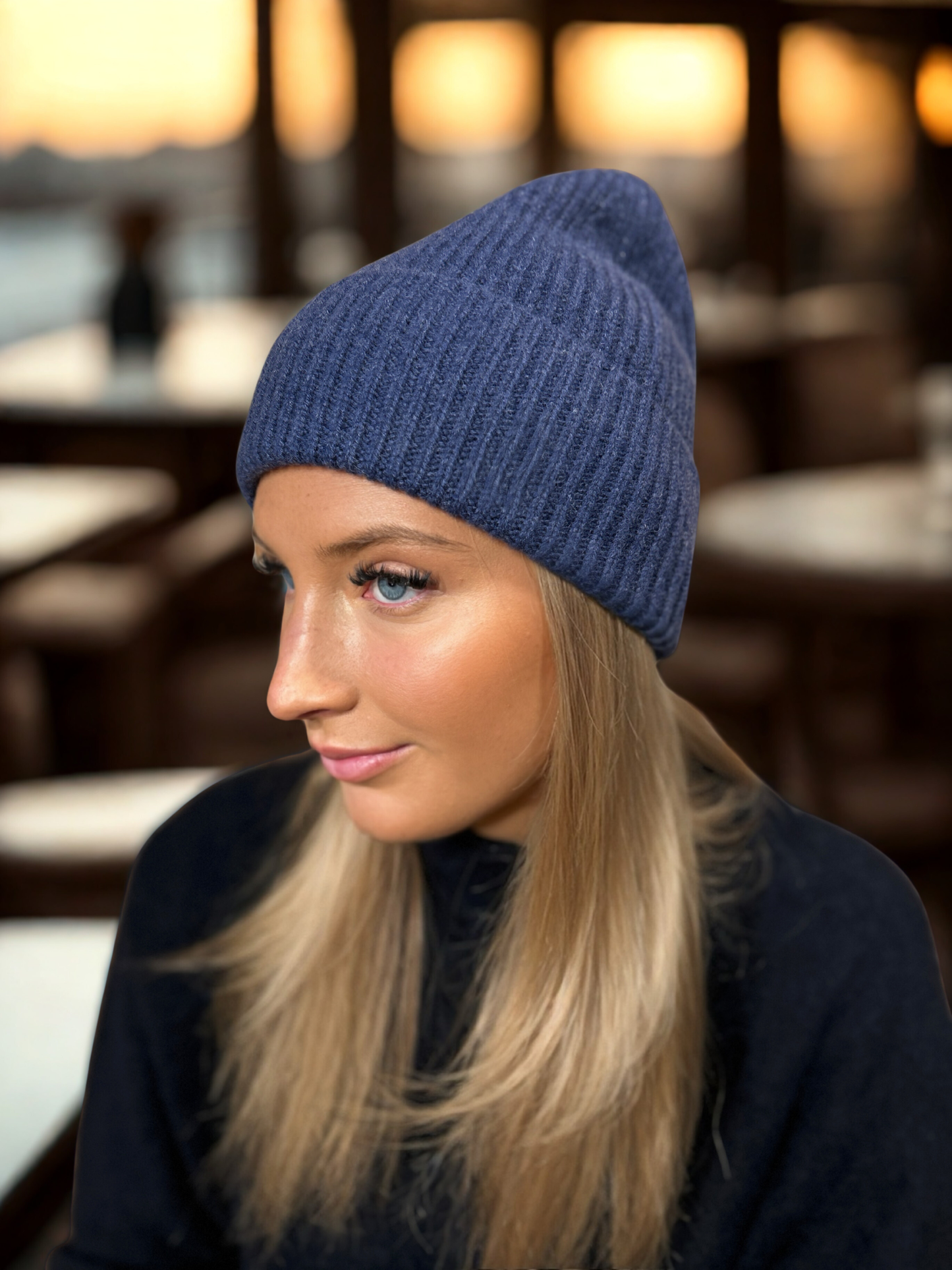 Nyhet! Kashmir Mössa - Ribbad