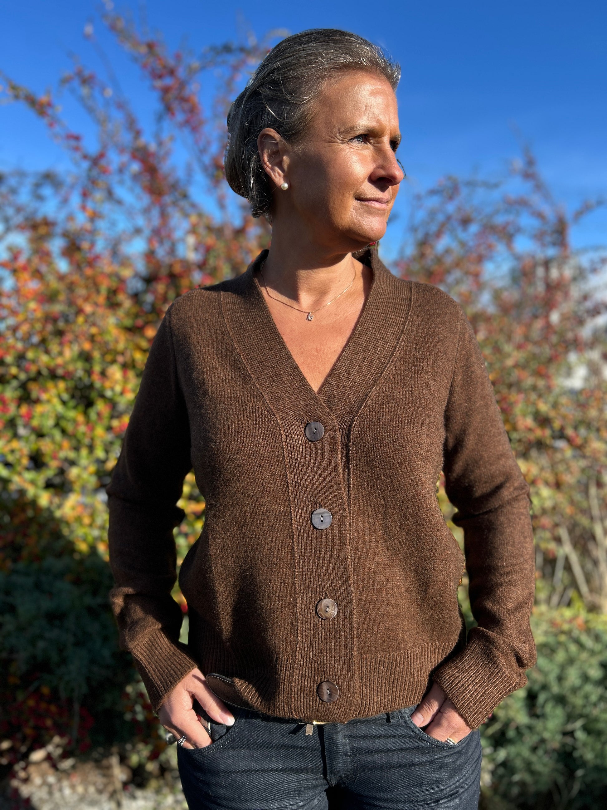 Mörkbrun kashmir kofta