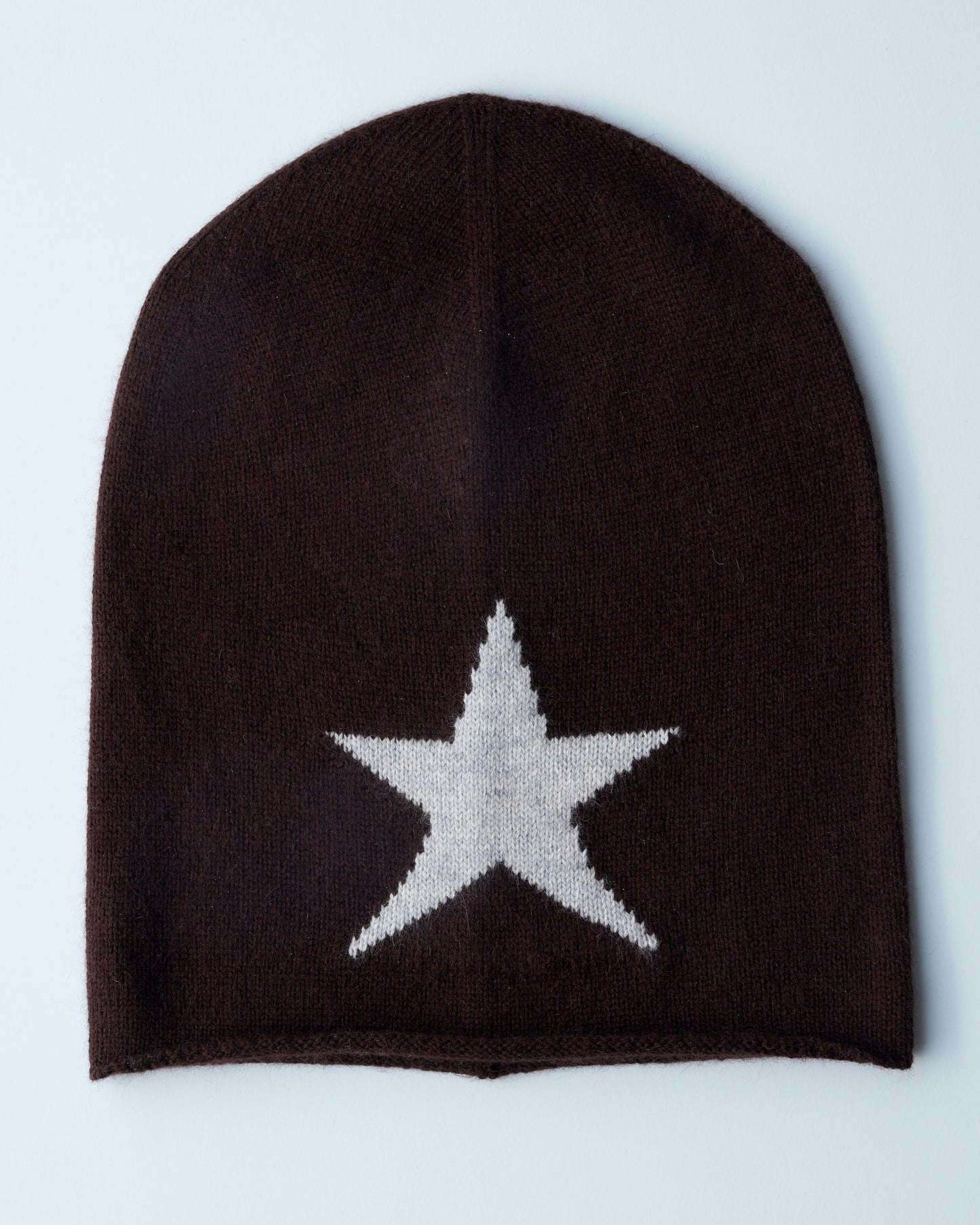 Brown Hat with Star Cashmere